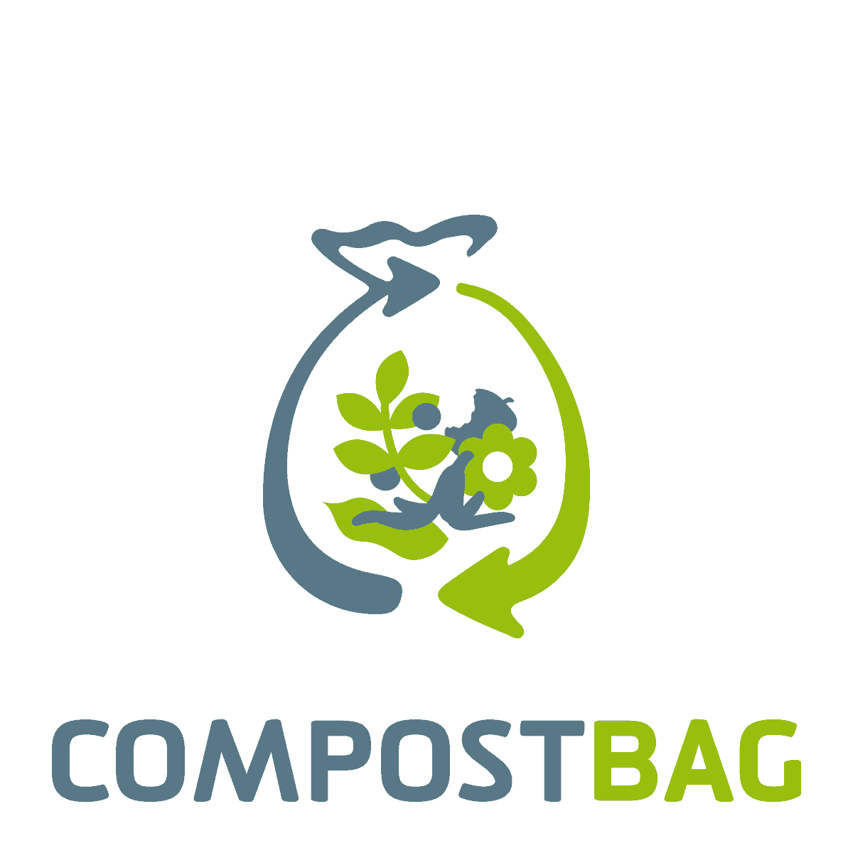 sorting green waste with compostable bags
