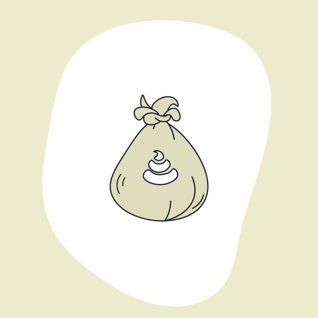 Illustration of eco-friendly dog waste bags displayed on our product page.
